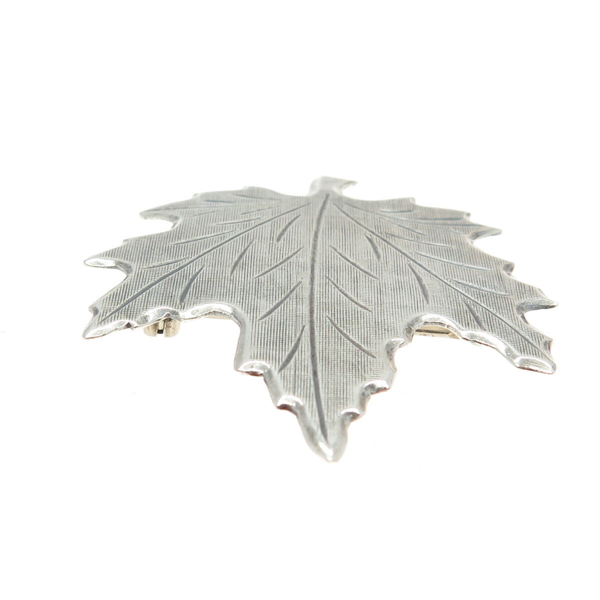 BEAU 925 Sterling Silver Vintage Maple Leaf Pin Brooch