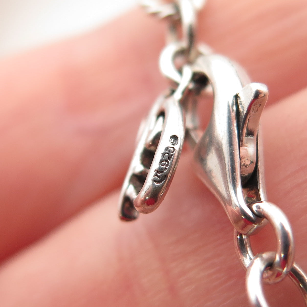 Carolyn Pollack 925 Sterling Silver Vintage Floral Cable Chain Necklace 16"