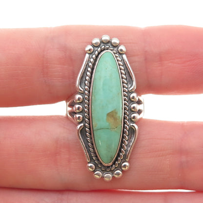 Bell Trading Post Old Pawn 925 Sterling Silver Vintage Turquoise Ring Size 7.25