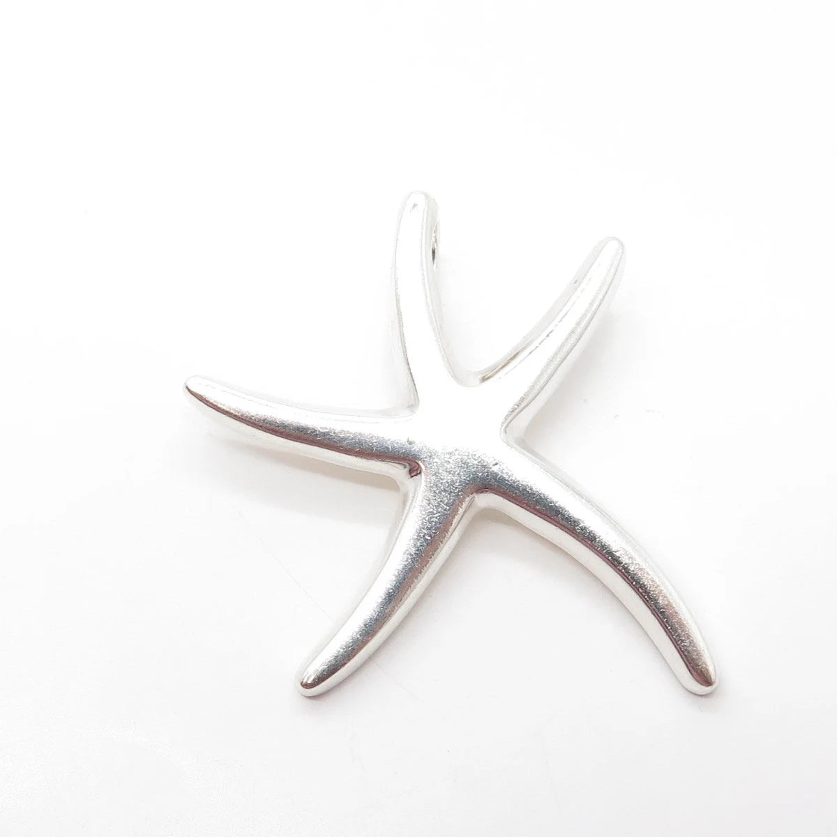 925 Sterling Silver Vintage Starfish Slide Pendant