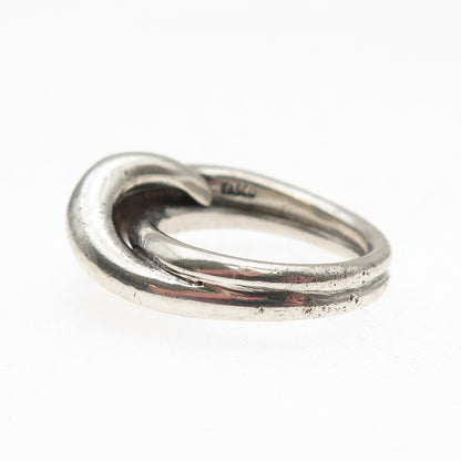 Tasco 925 Sterling Silver Vintage Modernist Oxidized Ring Size 6.75