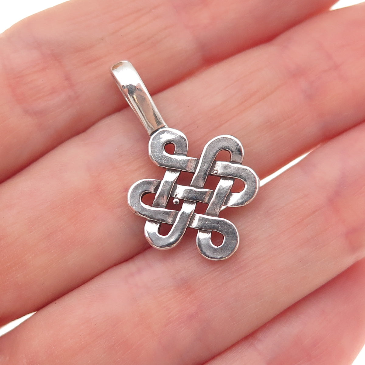 Sunwest 925 Sterling Silver Vintage Celtic Knot Oxidized Charm Pendant