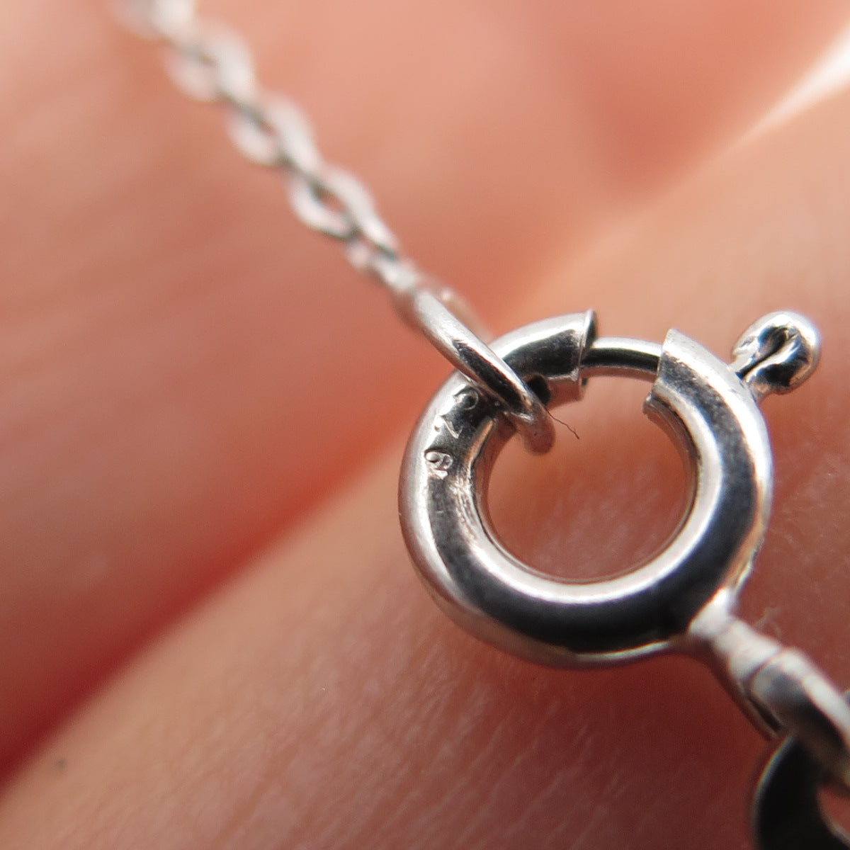 925 Sterling Silver Vintage Italy Real Pearl By The Yard Chain Necklace 16"