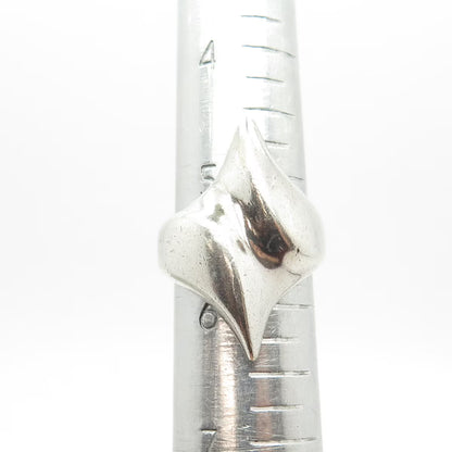 925 Sterling Silver Vintage Italy Bypass Modernist Ring Size 5.75