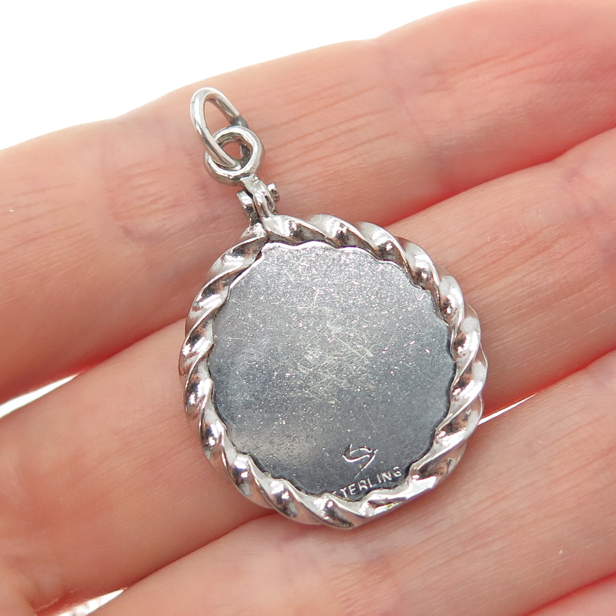 SPENCER CO. 925 Sterling Silver Vintage I Love You Charm Pendant