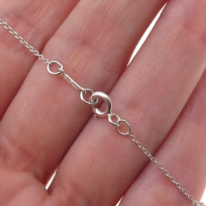 Tiffany & Co. Paloma Picasso 925 Sterling Vintage Graffiti X Kiss Necklace 18"