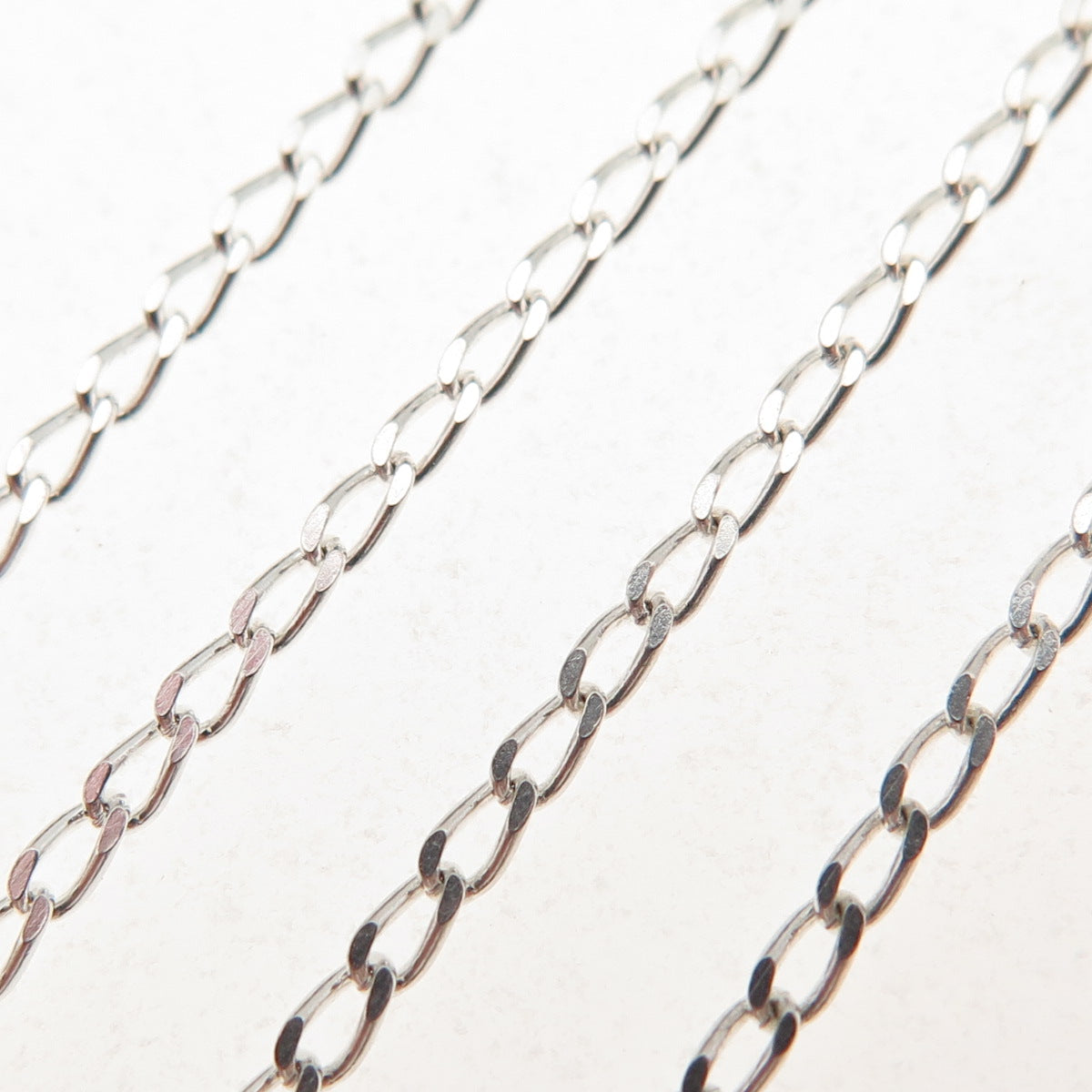 925 Sterling Silver Curb Chain Necklace 18"