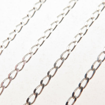 925 Sterling Silver Curb Chain Necklace 18"