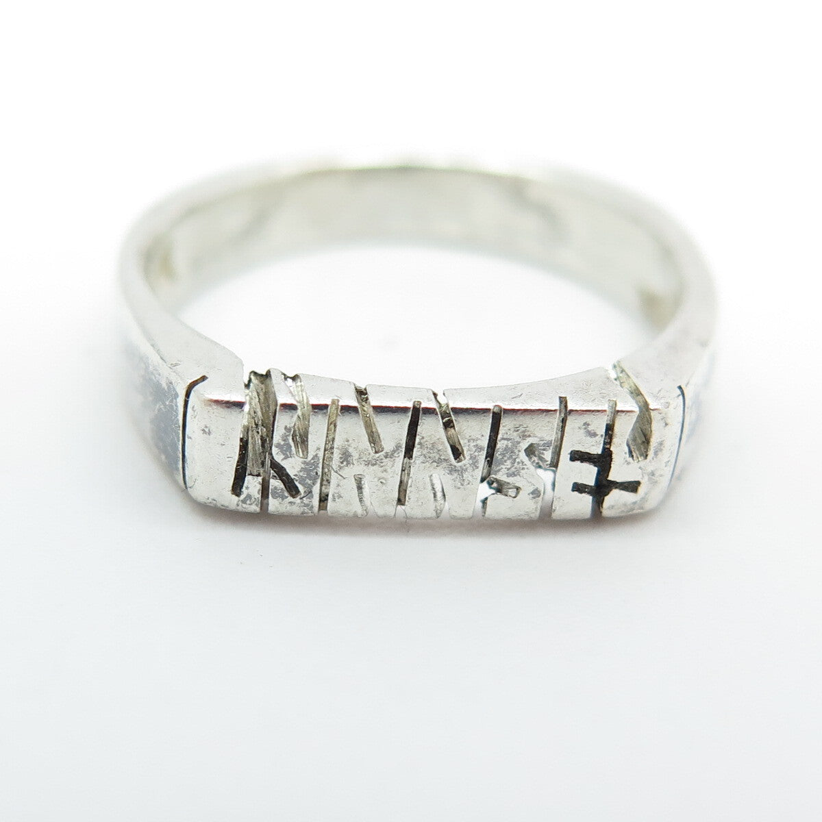 925 Sterling Silver Vintage Mexico "Lynnsey" Name Ring Size 4.5