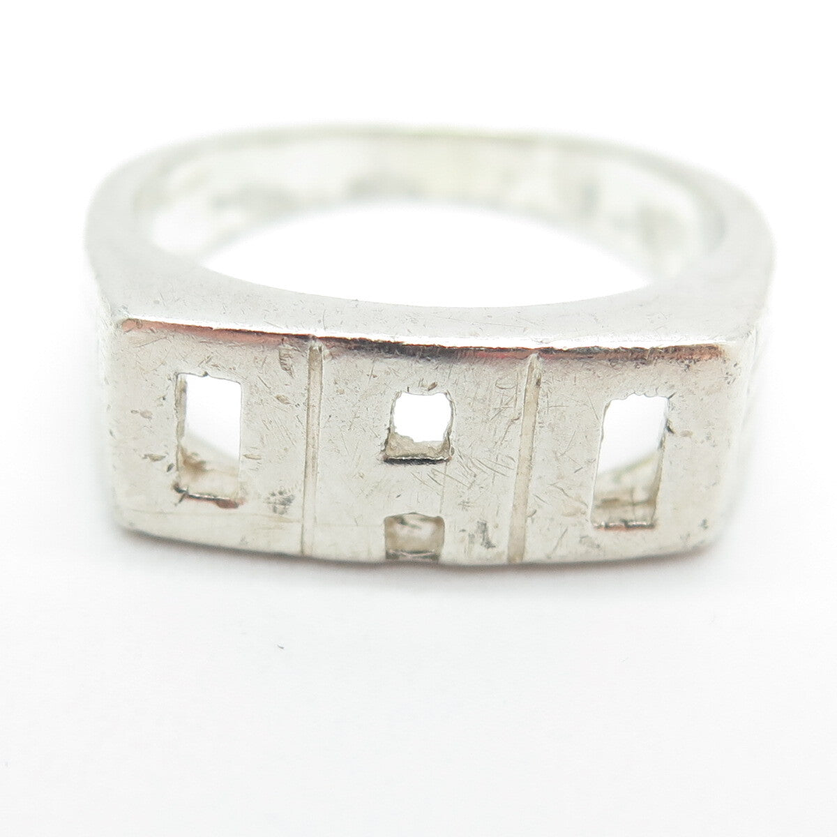 925 Sterling Silver Vintage "DAD" Ring Size 8.25