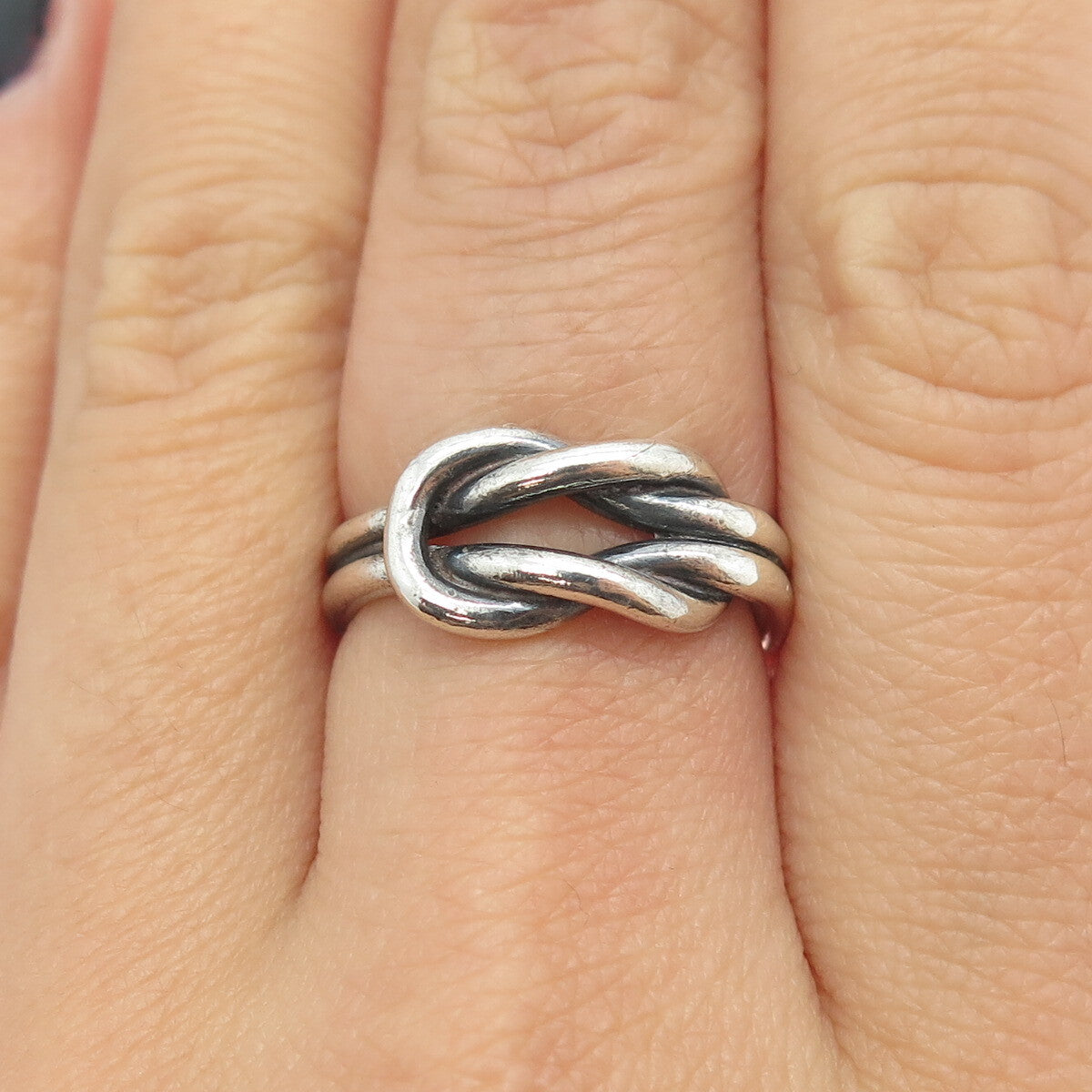 CELLINI 925 Sterling Silver Vintage Mariner Love Knot Ring Size 6.75