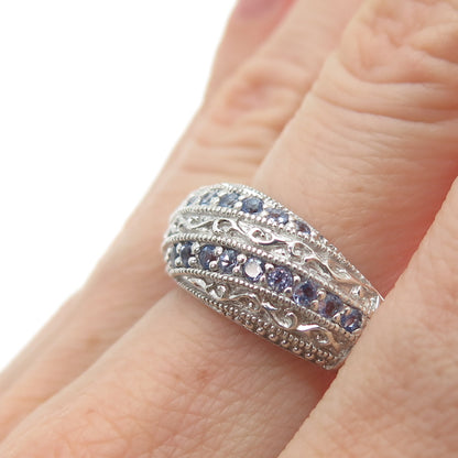 BGE BRADFORD 925 Sterling Silver Round-Cut C Z Sparkle Ring Size 7.25