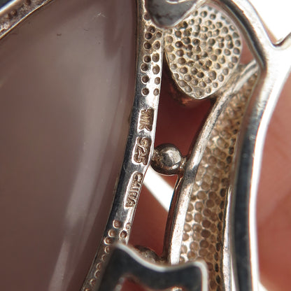 Whitney Kelly Sterling Silver Vintage Real Druzy & Opal Modernist Slide Pendant