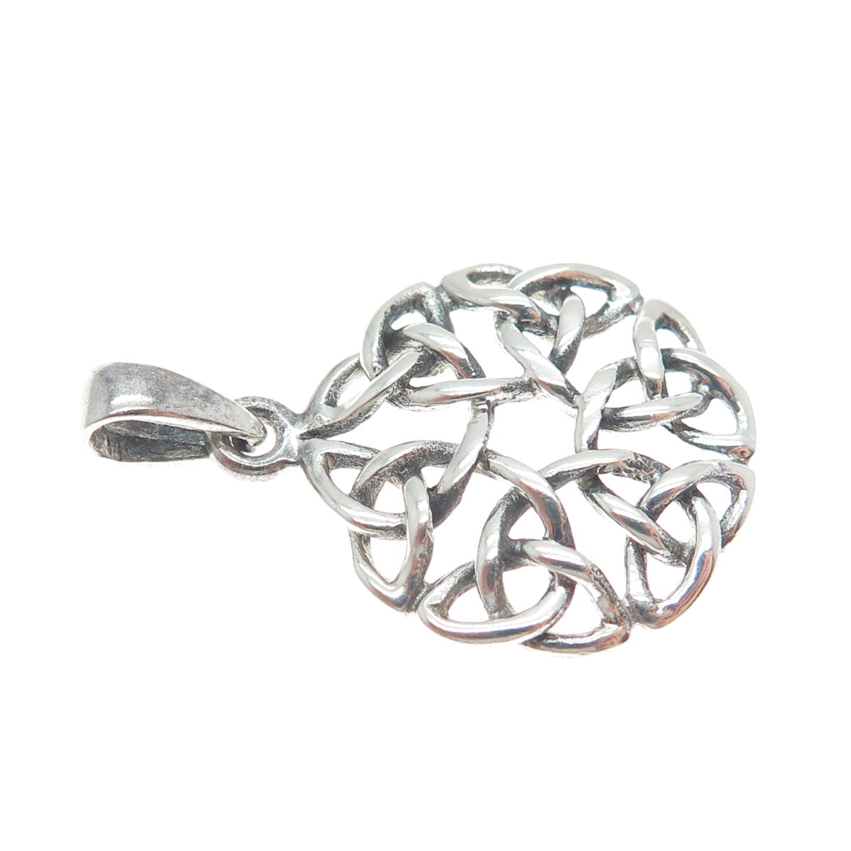 CHARLES WINSTON 925 Sterling Silver Vintage Celtic Trinity Knot Charm Pendant