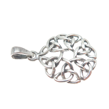 CHARLES WINSTON 925 Sterling Silver Vintage Celtic Trinity Knot Charm Pendant