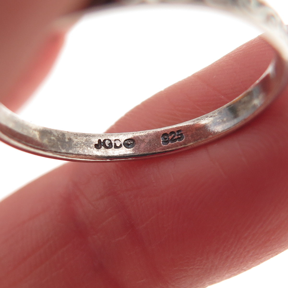 JGD Janice Girardi Sterling Silver Vintage Swirl Stackable Band Ring Size 8.25