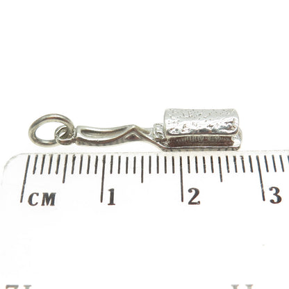 925 Sterling Silver Vintage Toothbrush Charm Pendant