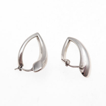 Charles Garnier 925 Sterling Silver Vintage Wavy Hoop Earrings