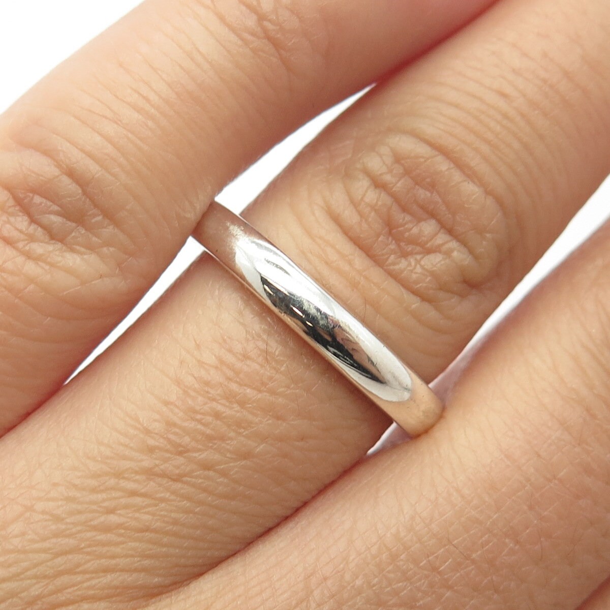 925 Sterling Silver Vintage Michelle Albala Classic Band Ring Size 8