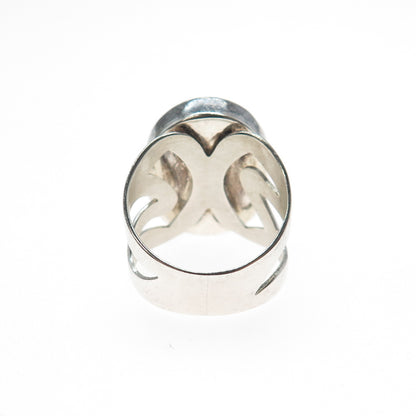 JAY KING Desert Rose Sterling Silver Vintage Real Yellow Chalcedony Ring Size 7