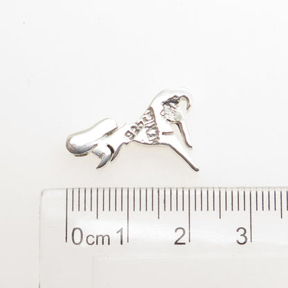 925 Sterling Silver Vintage Mexico Abstract Animal Slide Pendant