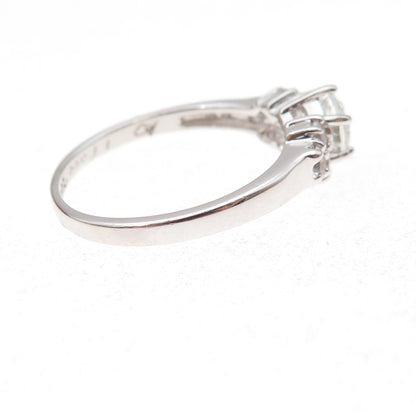 Bradford 925 Sterling Silver Real White Topaz Engagement Ring Size 9.25