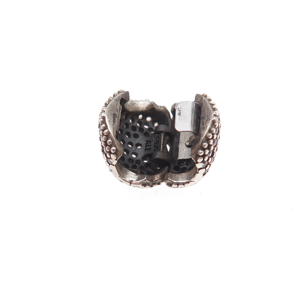 Pandora 925 Sterling Silver Pink C Z Heart Clip Charm