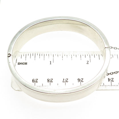 B. A. BALLOU & CO. Sterling Silver Antique Art Deco Engraved Bangle Bracelet 7"