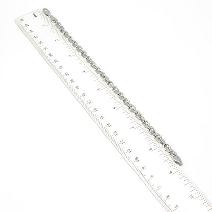 KARIZIA SPA KA 1772 Sterling Silver Italy Cable Link Bracelet 8.5"