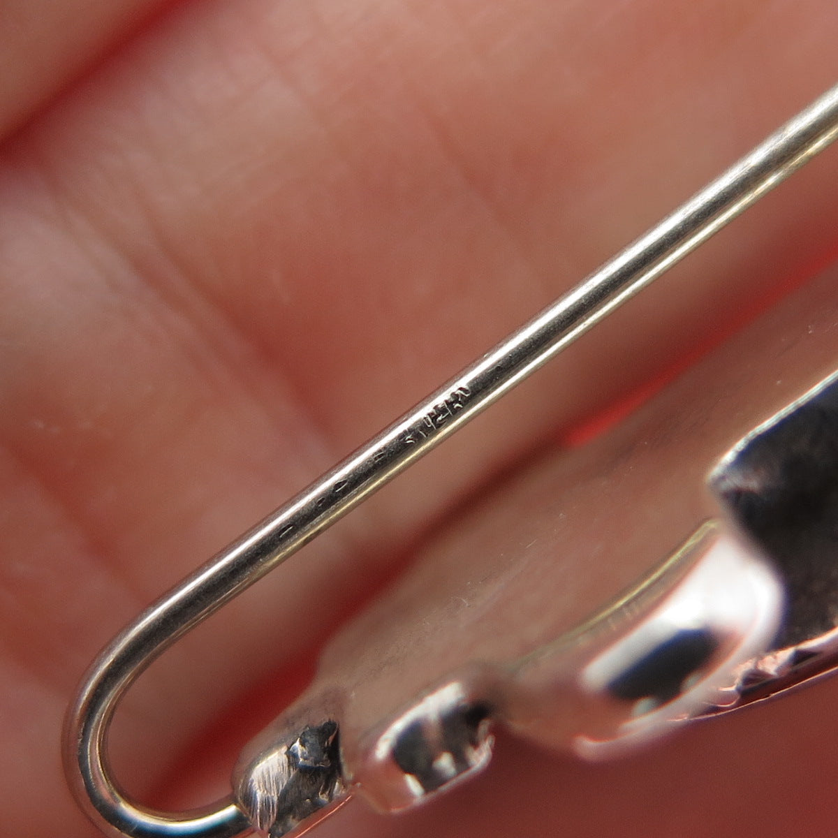 Old Pawn 925 Sterling Silver Vintage Southwestern Red Agate Tribal Lapel Pin