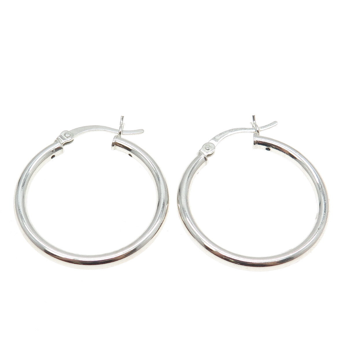 925 Sterling Silver Tube Hoop Earrings