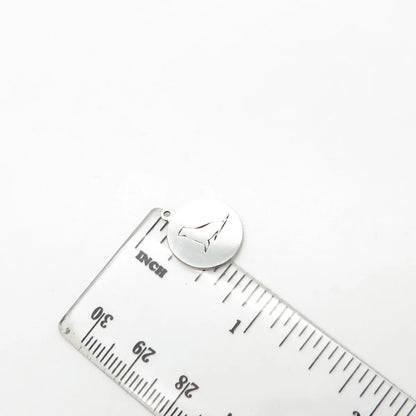 925 Sterling Silver USA Two In Town Sea Calf Charm Pendant