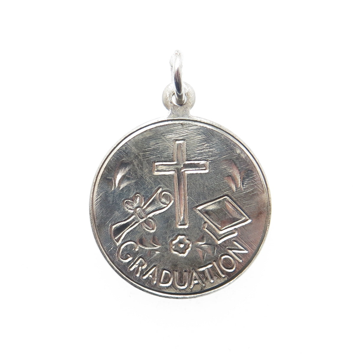 CREED 925 Sterling Silver Vintage Graduation Minimalist Charm Pendant