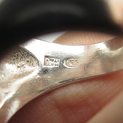 925 Sterling Silver Vintage Italy Bypass Modernist Ring Size 5.75