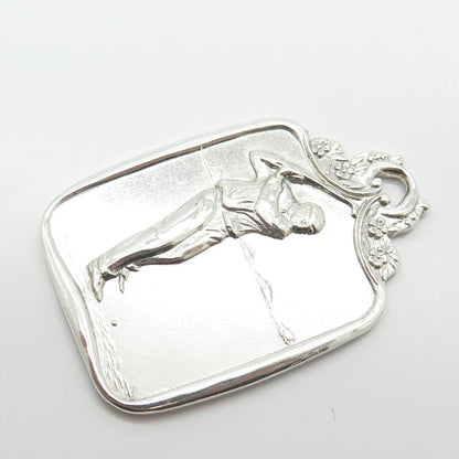 925 Sterling Silver Vintage Wendell & Co. Golfer Pendant