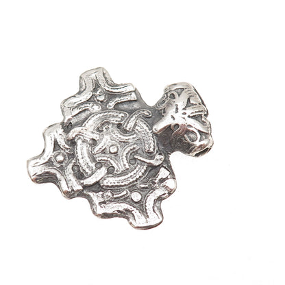 Peder Gustav Pedersen 830S Silver Vintage Denmark Hiddensee Viking Cross Pendant