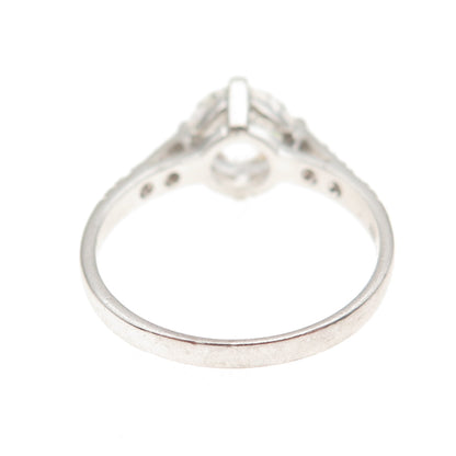 925 Sterling Silver Round-Cut C Z Engagement Ring Size 10