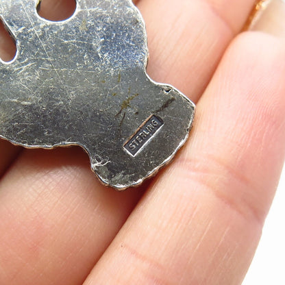 925 Sterling Silver Vintage Eagle Pendant