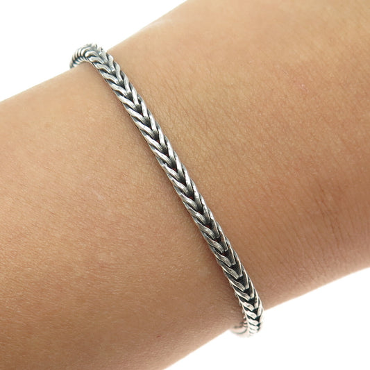 TROLLBEADS LAA 925 Sterling Silver Vintage Wheat Link Bracelet 8.5"