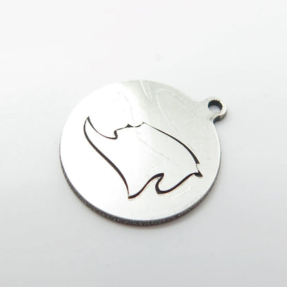 925 Sterling Silver USA Two In Town Horse Charm Pendant