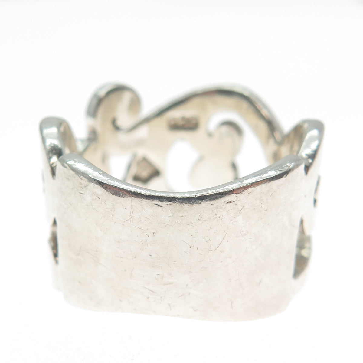 SILPADA 925 Sterling Silver Vintage Modernist Swirl Ring Size 8.75