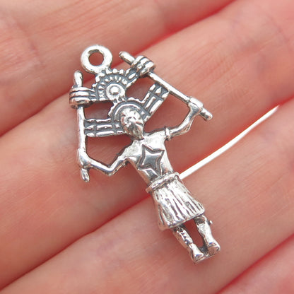 Old Pawn 925 Sterling Silver Vintage Southwestern Kachina Doll Tribal Pendant