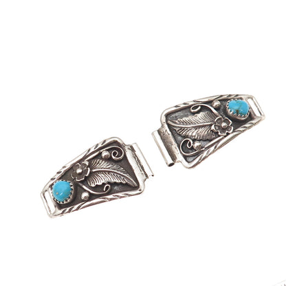 Oryx Watch Co. Old Pawn 925 Sterling Silver Vintage Turquoise Floral Watch Band