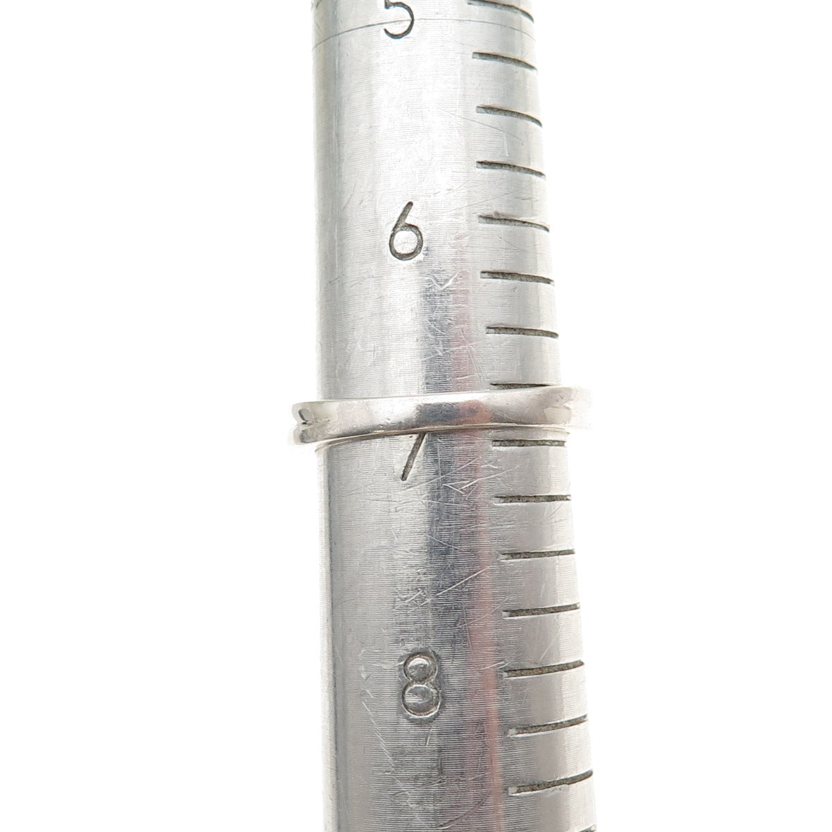 SAMARA SJD 925 Sterling Silver Real Round-Cut Moissanite Bypass Ring Size 7