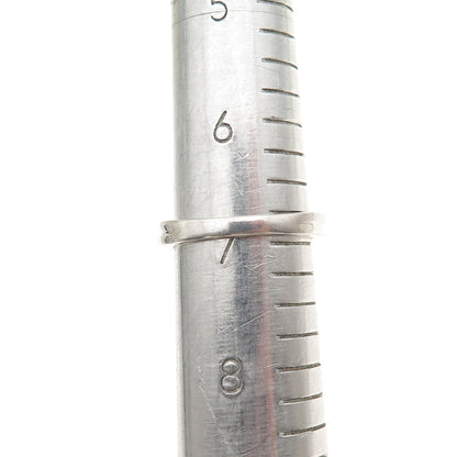 SAMARA SJD 925 Sterling Silver Real Round-Cut Moissanite Bypass Ring Size 7