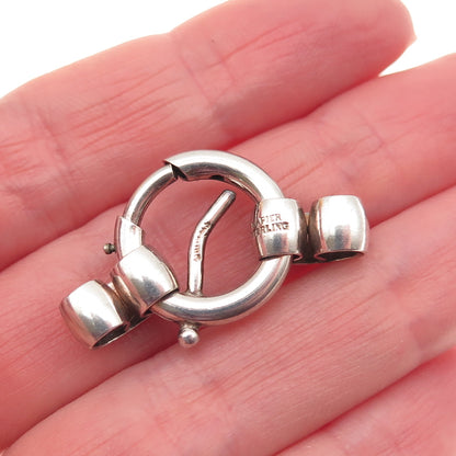 NAPIER 925 Sterling Silver Antique Art Deco Bracelet / Necklace Spring Ring Lock