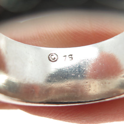 925 Sterling Silver Vintage Spade Oxidized Band Ring Size 8.25