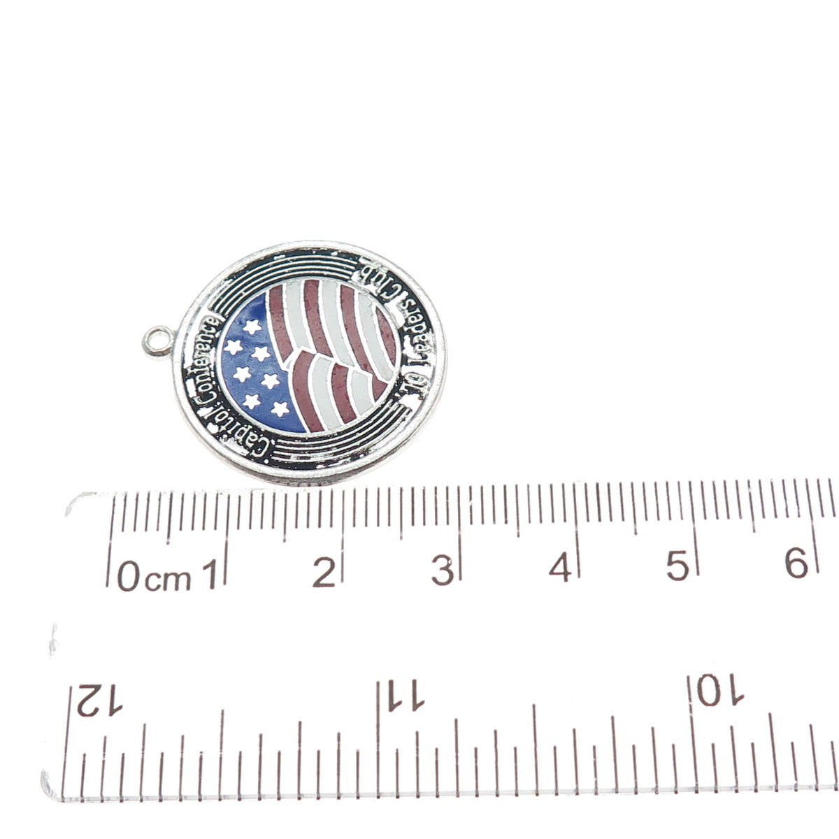 925 Sterling Silver Vintage Enamel Capitol Conference 1970 Leaders Club Pendant