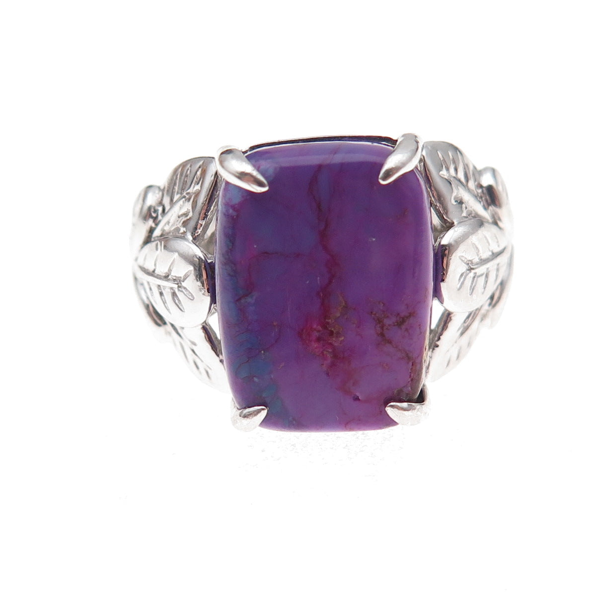 Michelle Albala 925 Sterling Silver Mojave Purple Turquoise Floral Ring Size 10