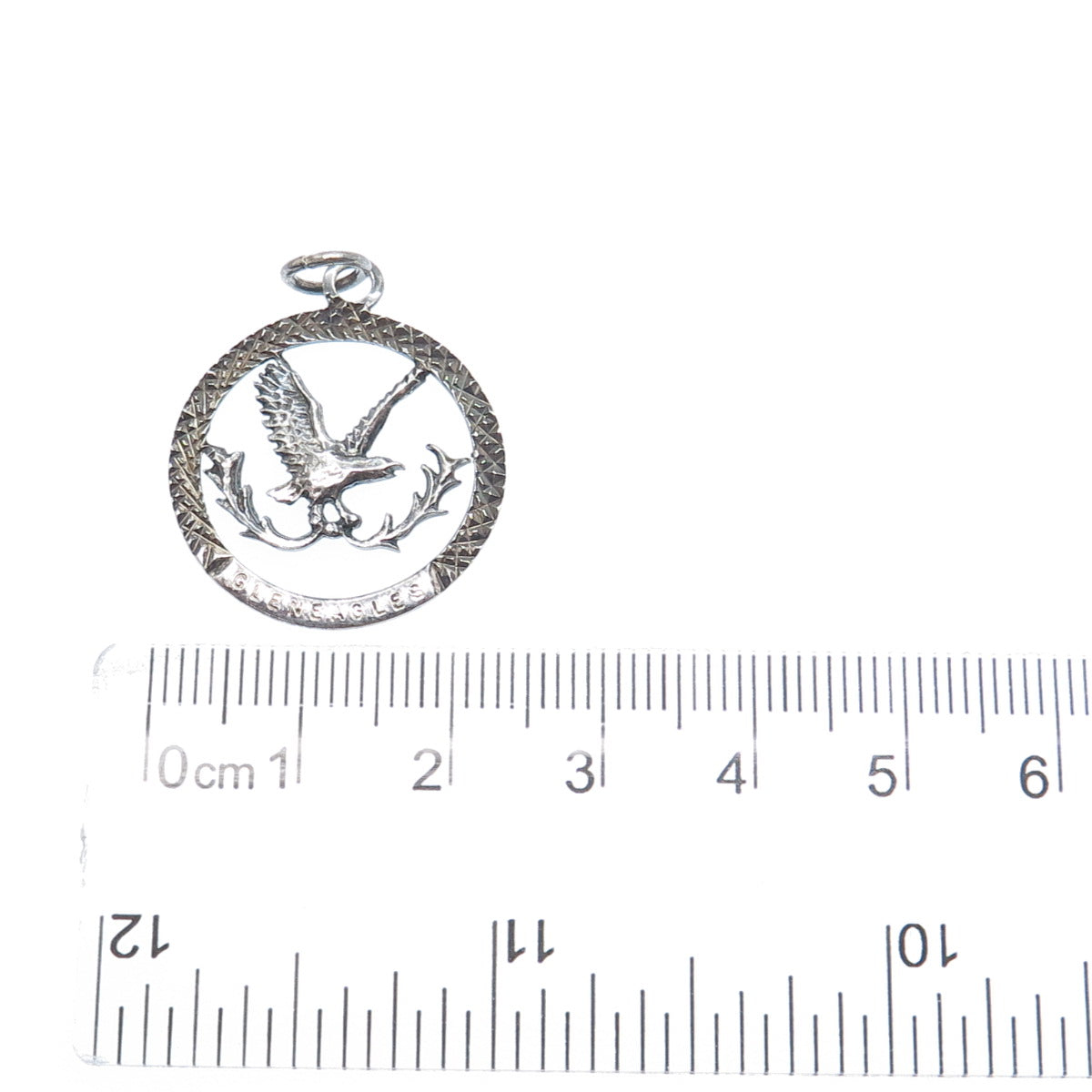 925 Sterling Vintage GMC Birmingham Gleneagles Golf Club Diamond-Cut Pendant